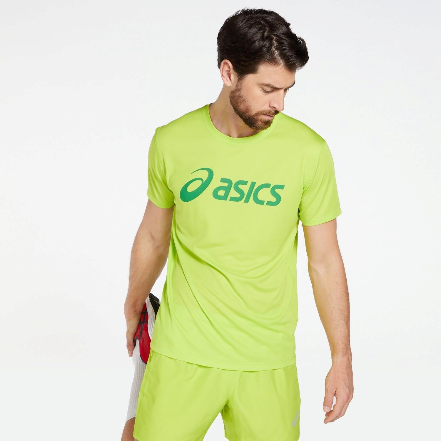 Asics Asics core logo hardloopshirt groen heren heren