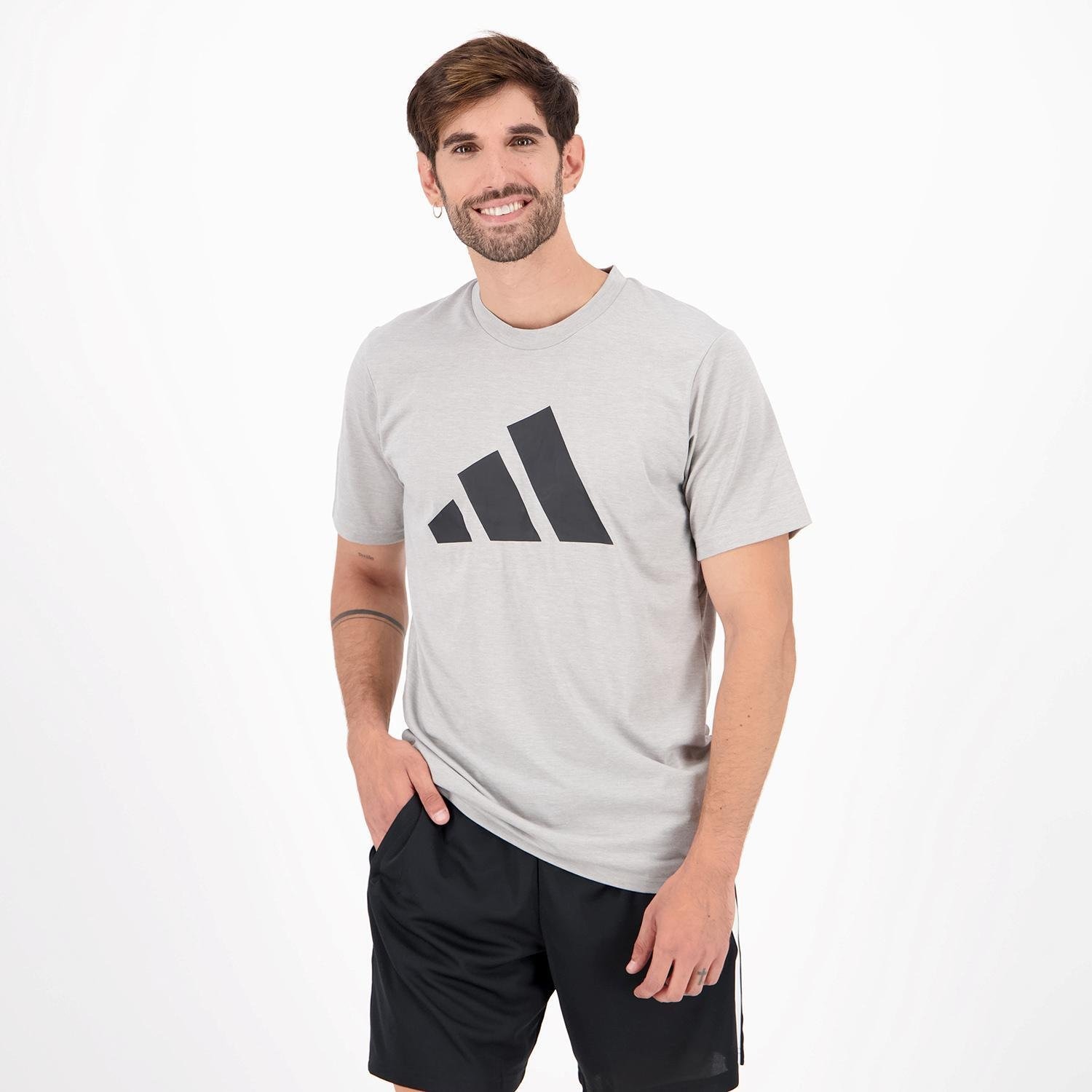 adidas Performance Train Essentials Feelready Logo Training T-shirt - Heren - Grijs - L