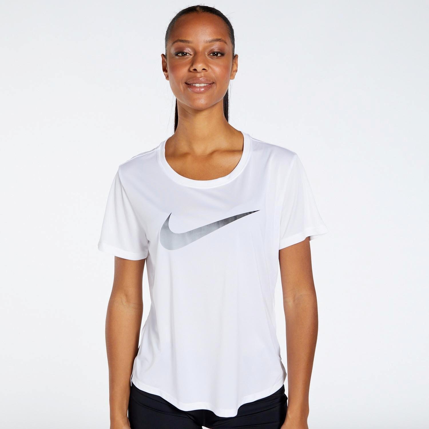 Nike Nike swoosh hardloopshirt wit dames dames