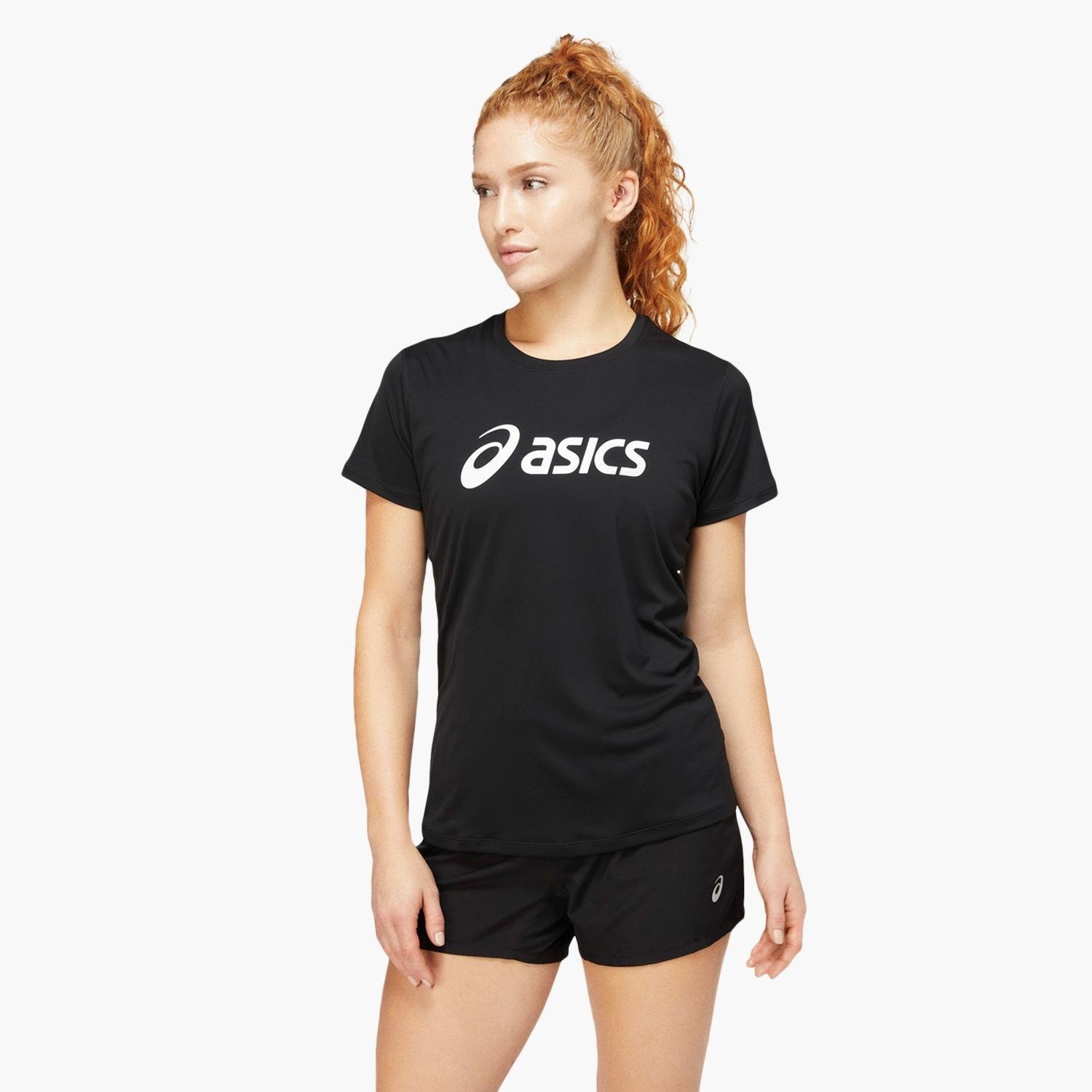 ASICS Core T-shirt Dames - Zwart/Wit - S