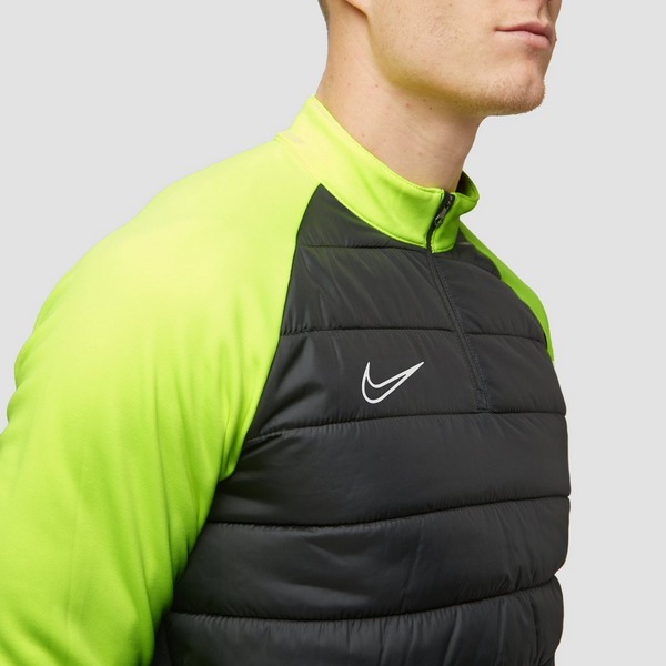 Nike Dri Fit Academy Winter Warrior Voetbaltop Met Korte Rits Zwart Geel Heren