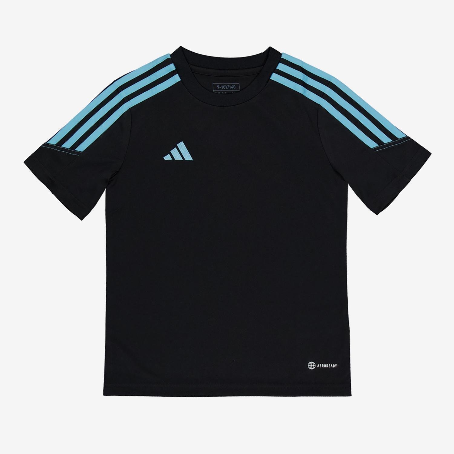 adidas Adidas tiro 23 voetbalshirt zwart/blauw kinderen kinderen