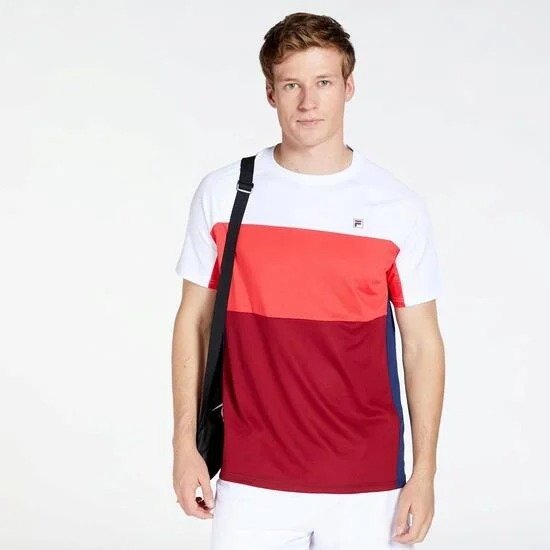 Fila Fila tennisshirt rood/wit heren heren