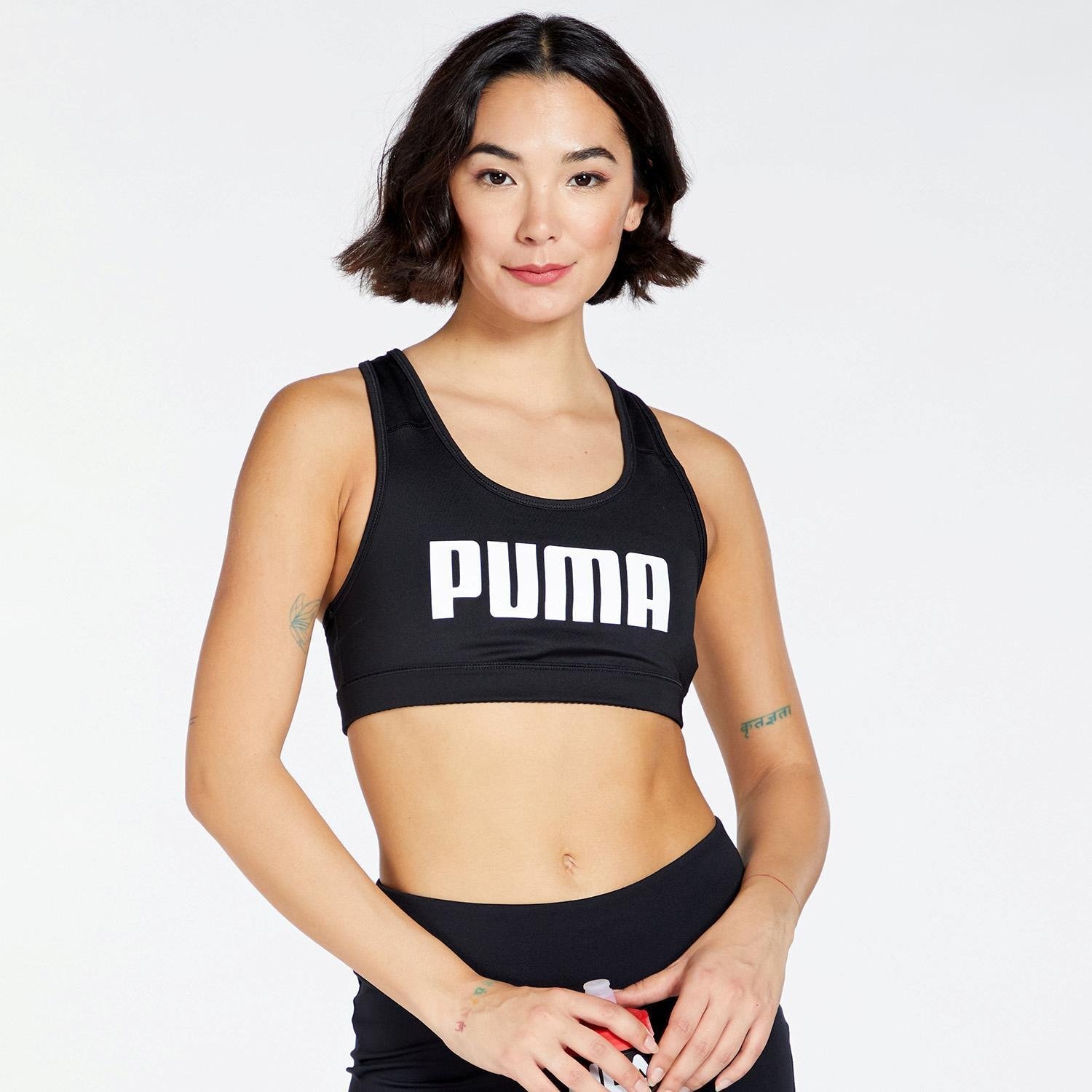 Puma Puma 4 keeps medium-impact sportbh zwart dames dames