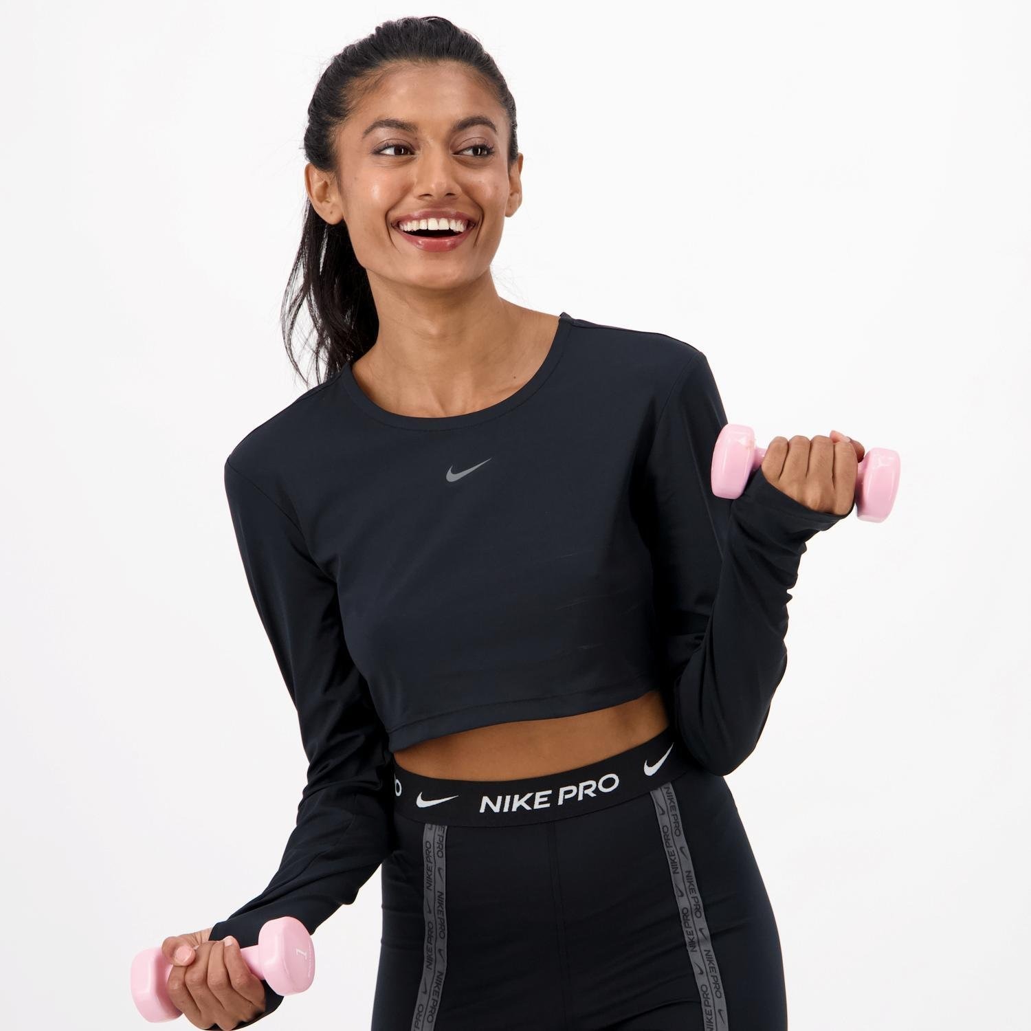 Nike Nike pro crop sporttop zwart dames dames