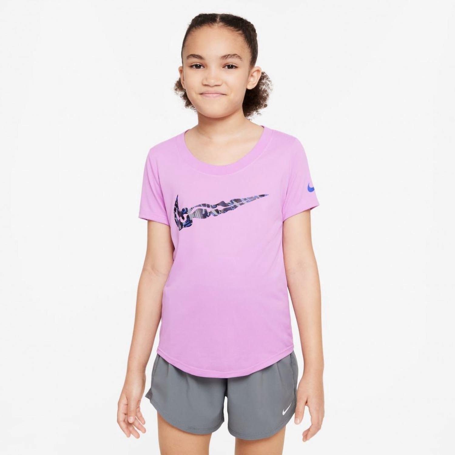 Nike Nike dri-fit scoop sportshirt roze kinderen kinderen