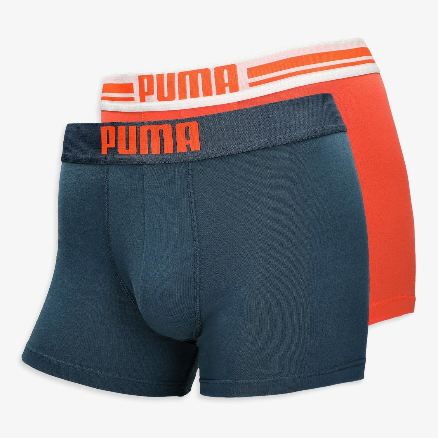 Puma Puma placed logo boxers 2-pack rood/blauw heren heren