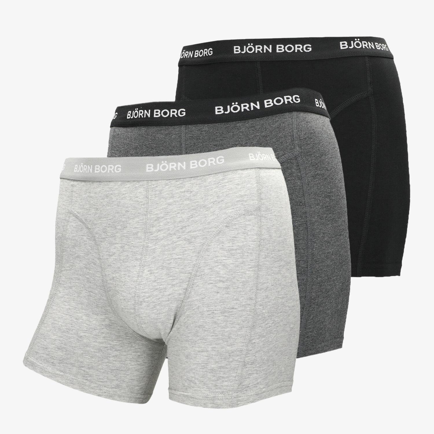 Bjorn Borg Bjorn borg stretch boxers 3-pack zwart/grijs heren heren