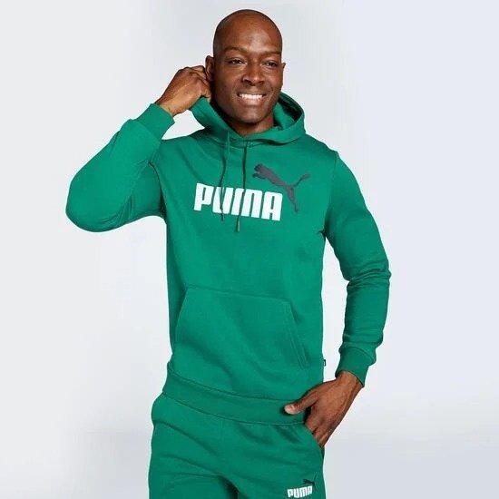 Puma Puma essentials+ big logo trui groen heren heren
