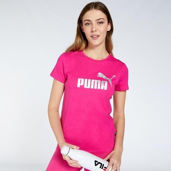 Puma Puma essentials+ metallic logo shirt roze dames dames