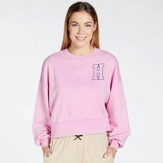 SILVER Silver varsity sweater roze dames dames