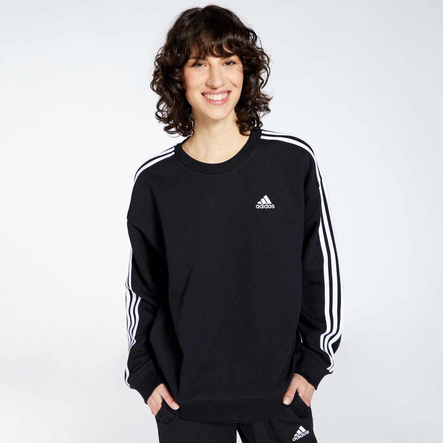 adidas Adidas 3-stripes sweater zwart dames dames