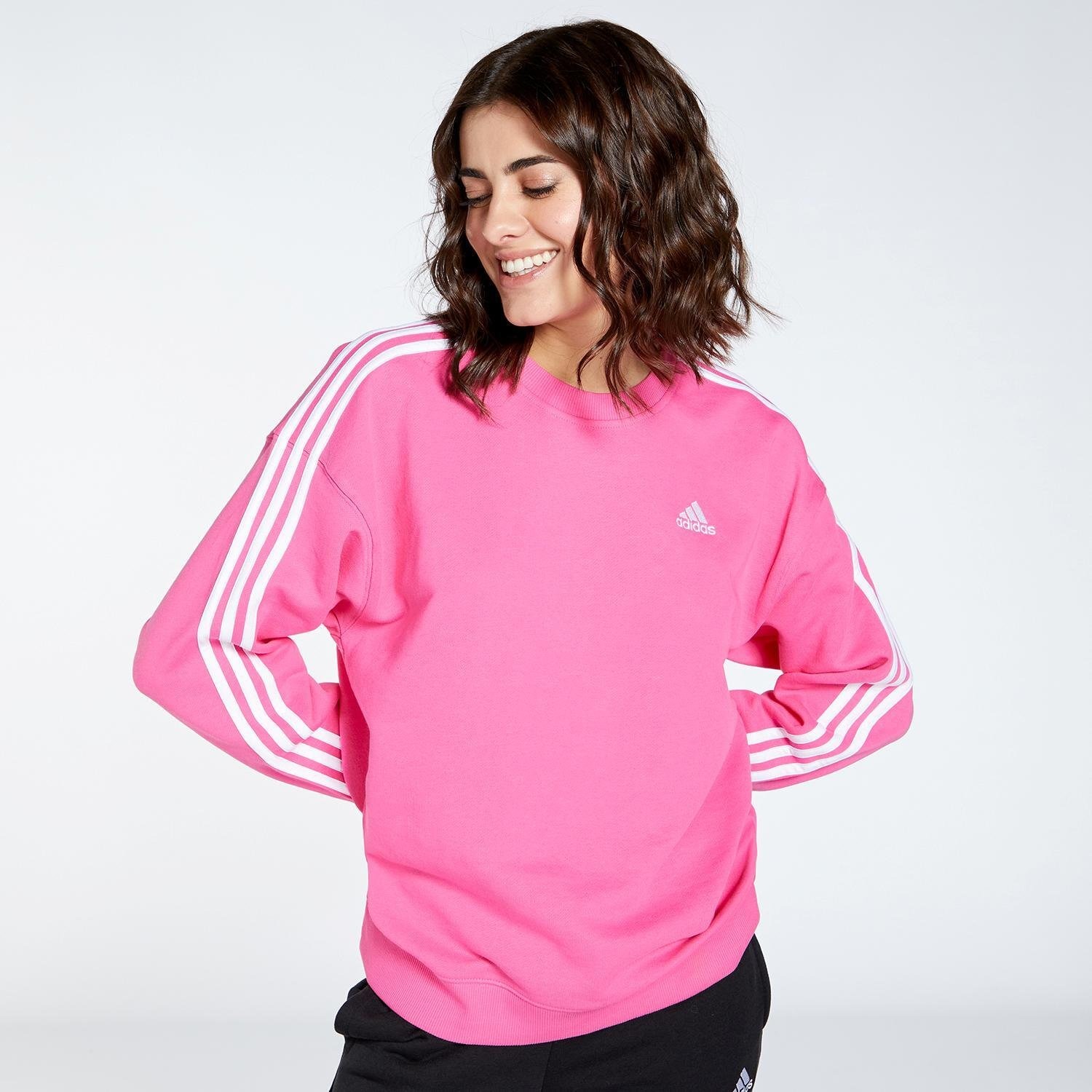 adidas Adidas 3-stripes sweater fuchsia dames dames
