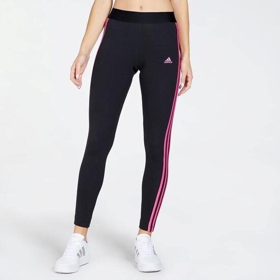 adidas Adidas 3-stripes legging zwart/roze dames dames