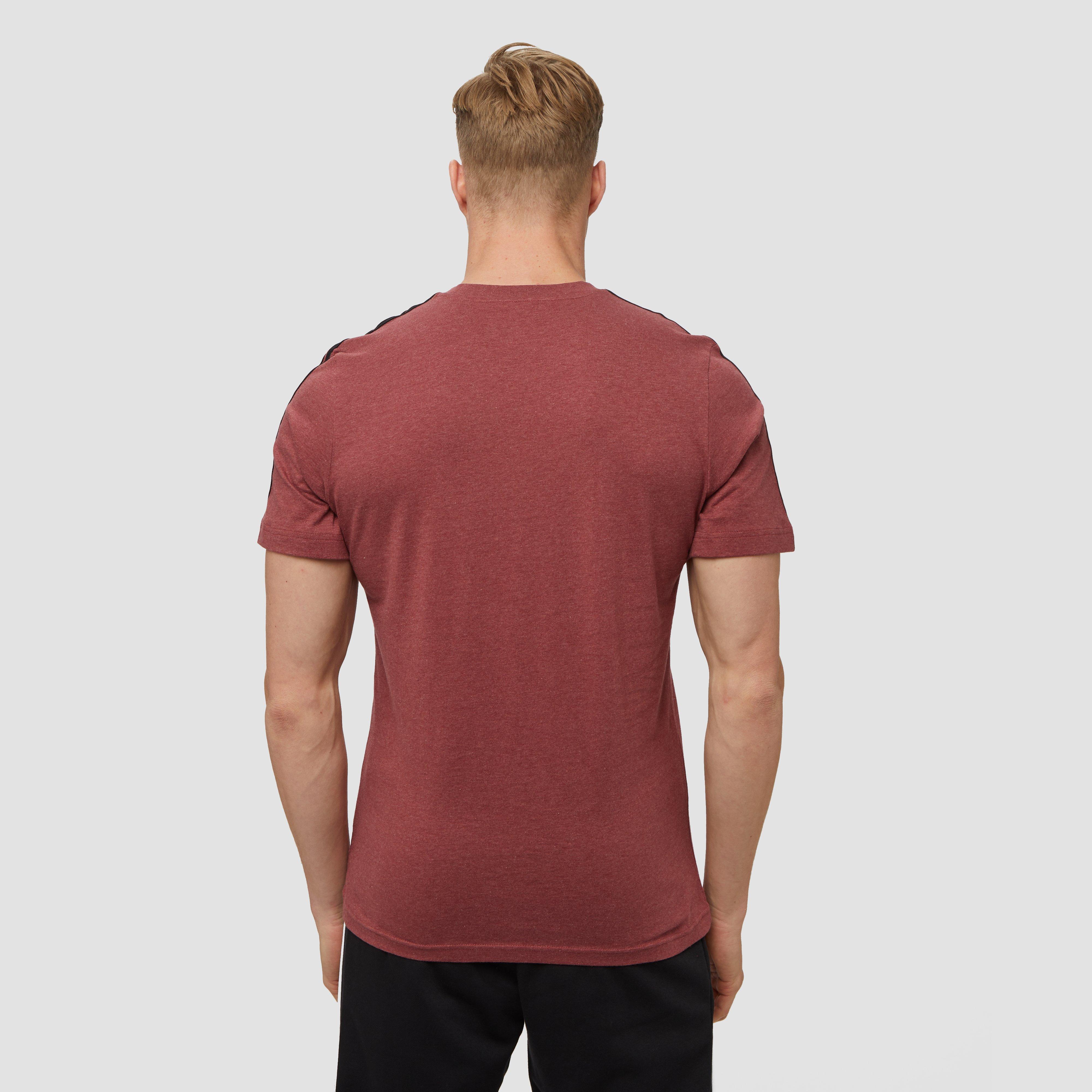 adidas 3 stripes t shirt bordeaux