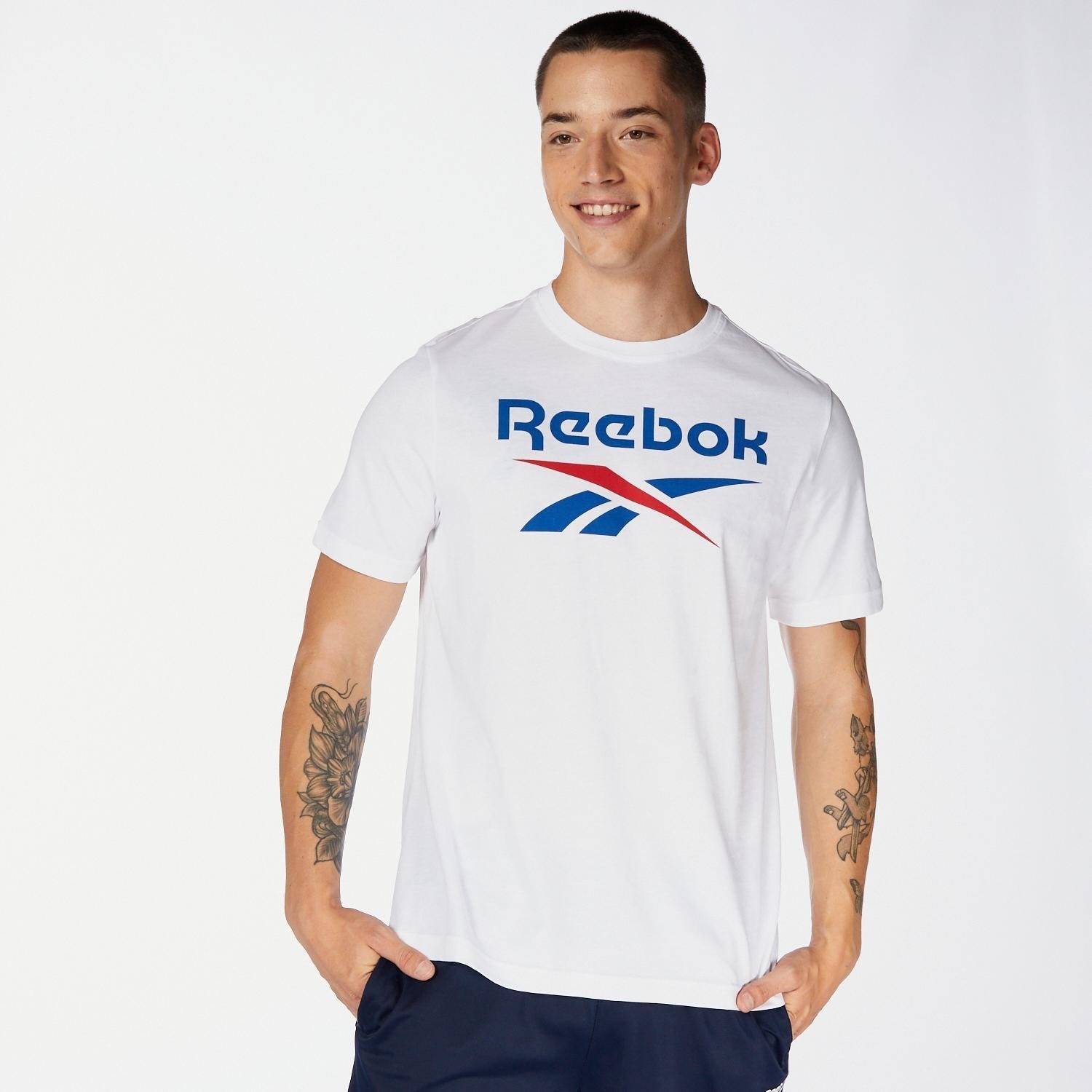Reebok Reebok big logo shirt wit heren heren