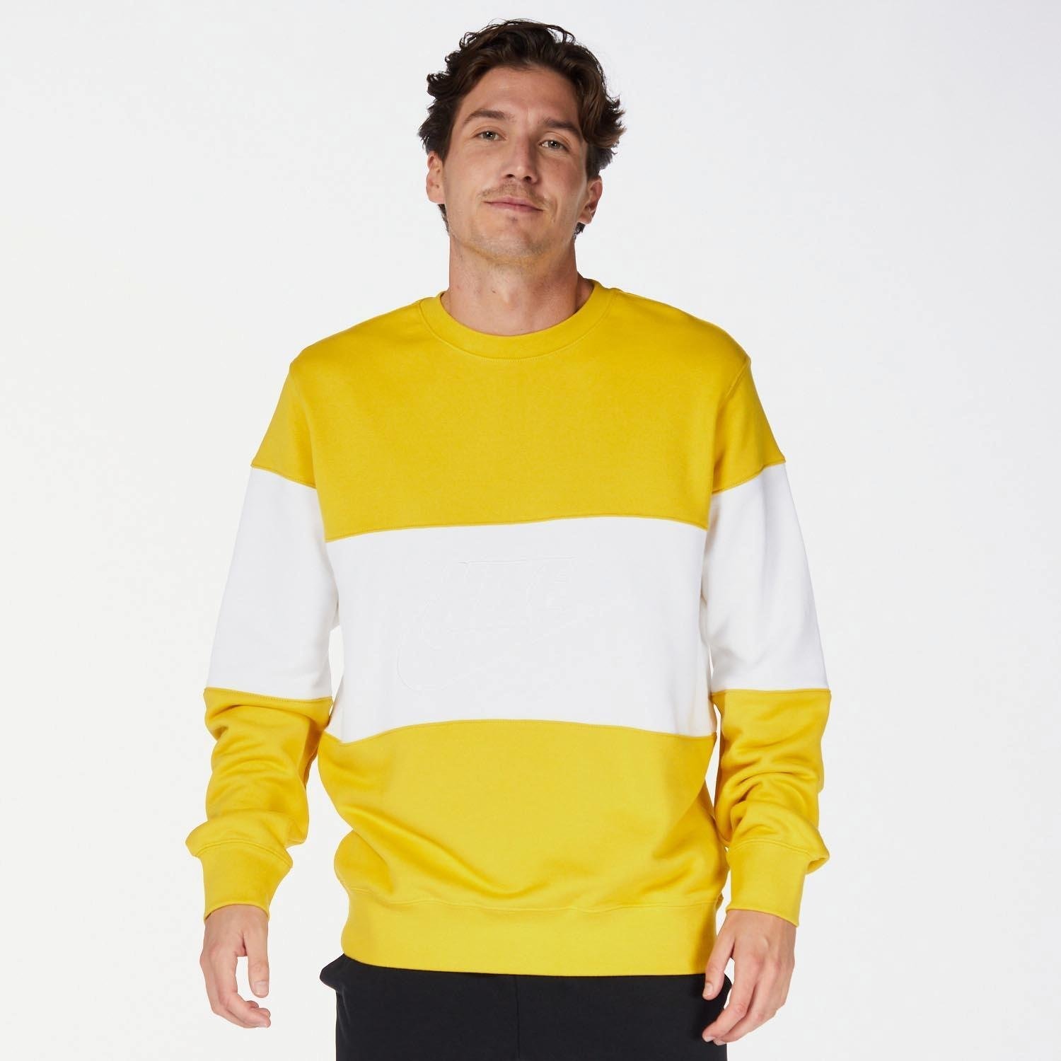 Nike Nike sweater geel/wit heren heren