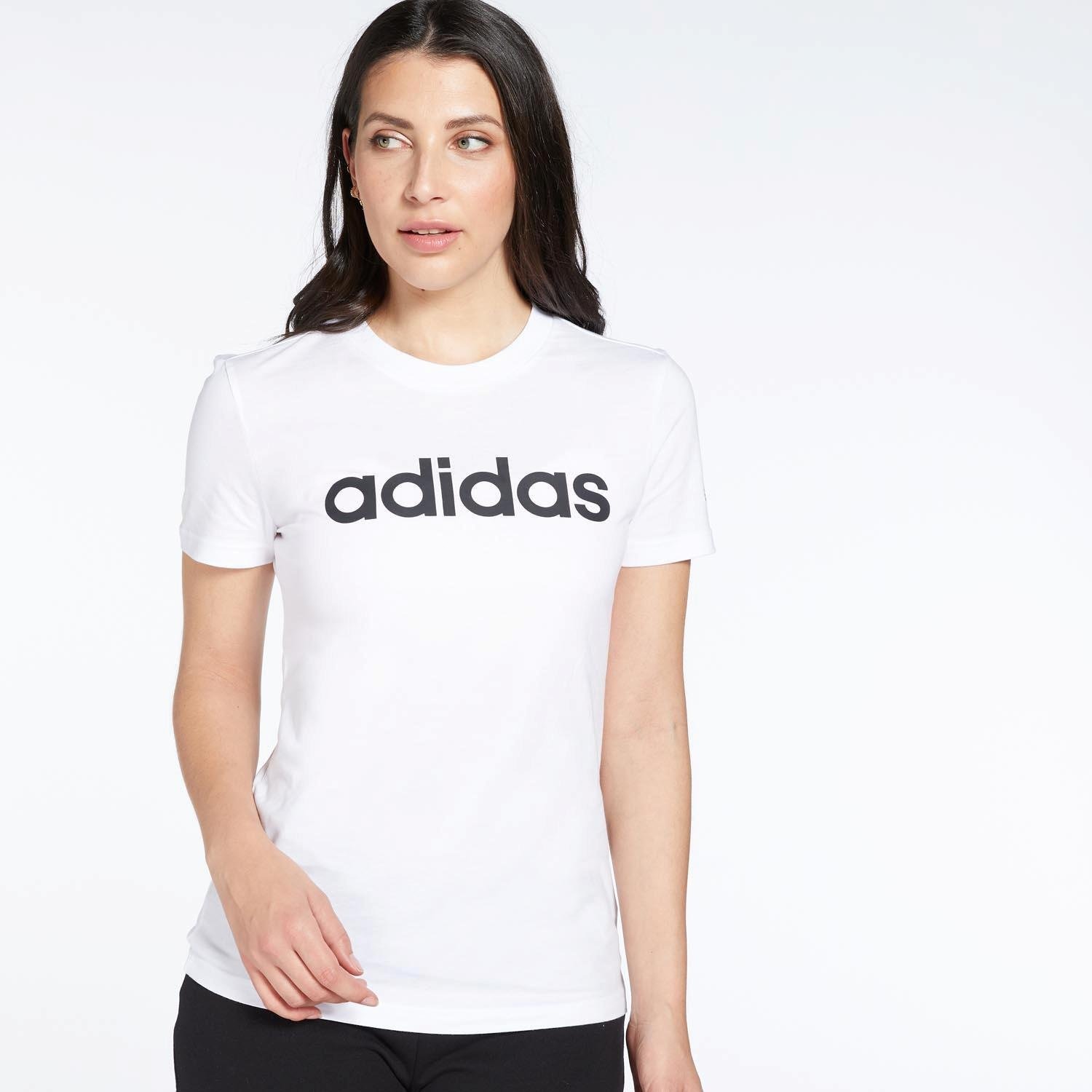 adidas Adidas loungewear essentials slim logo shirt wit dames dames