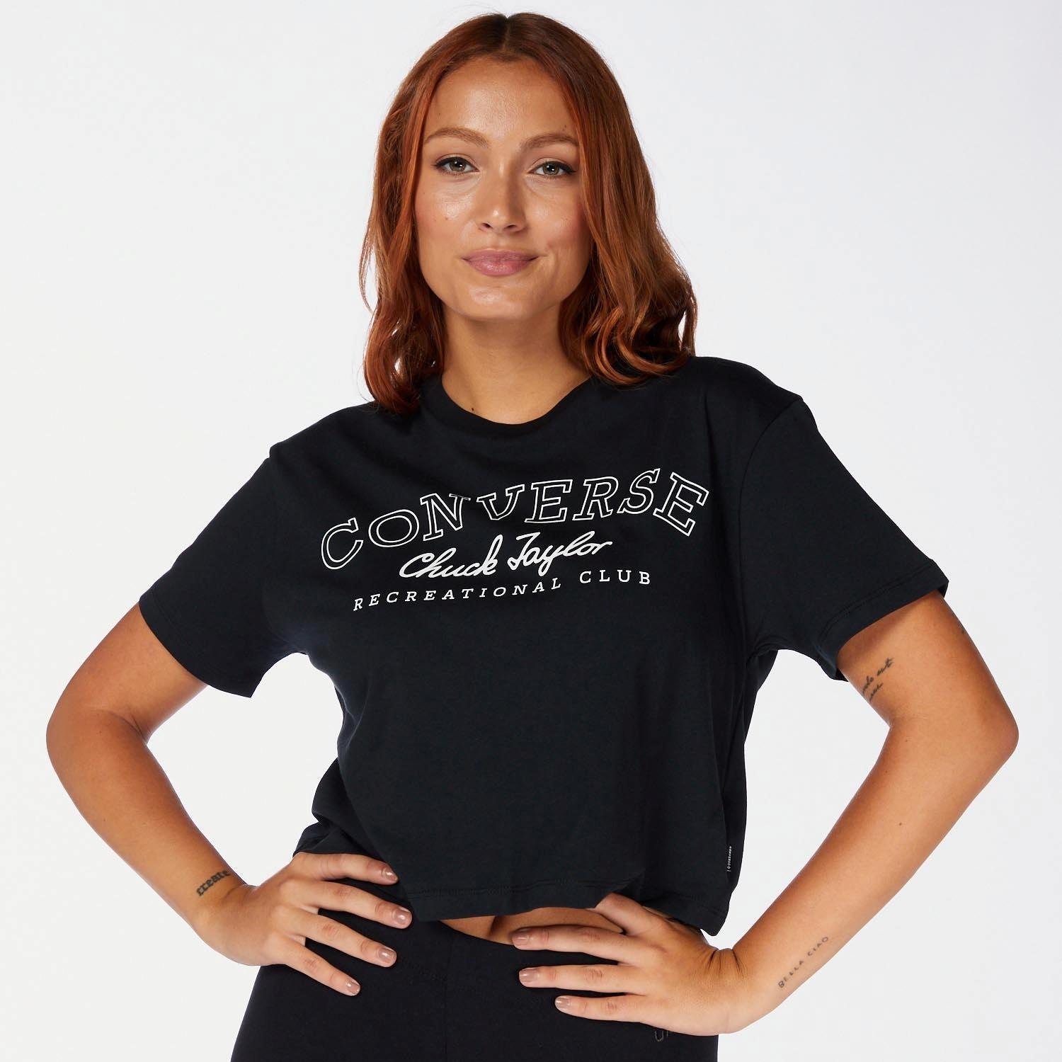 Converse Converse linear shirt zwart dames dames