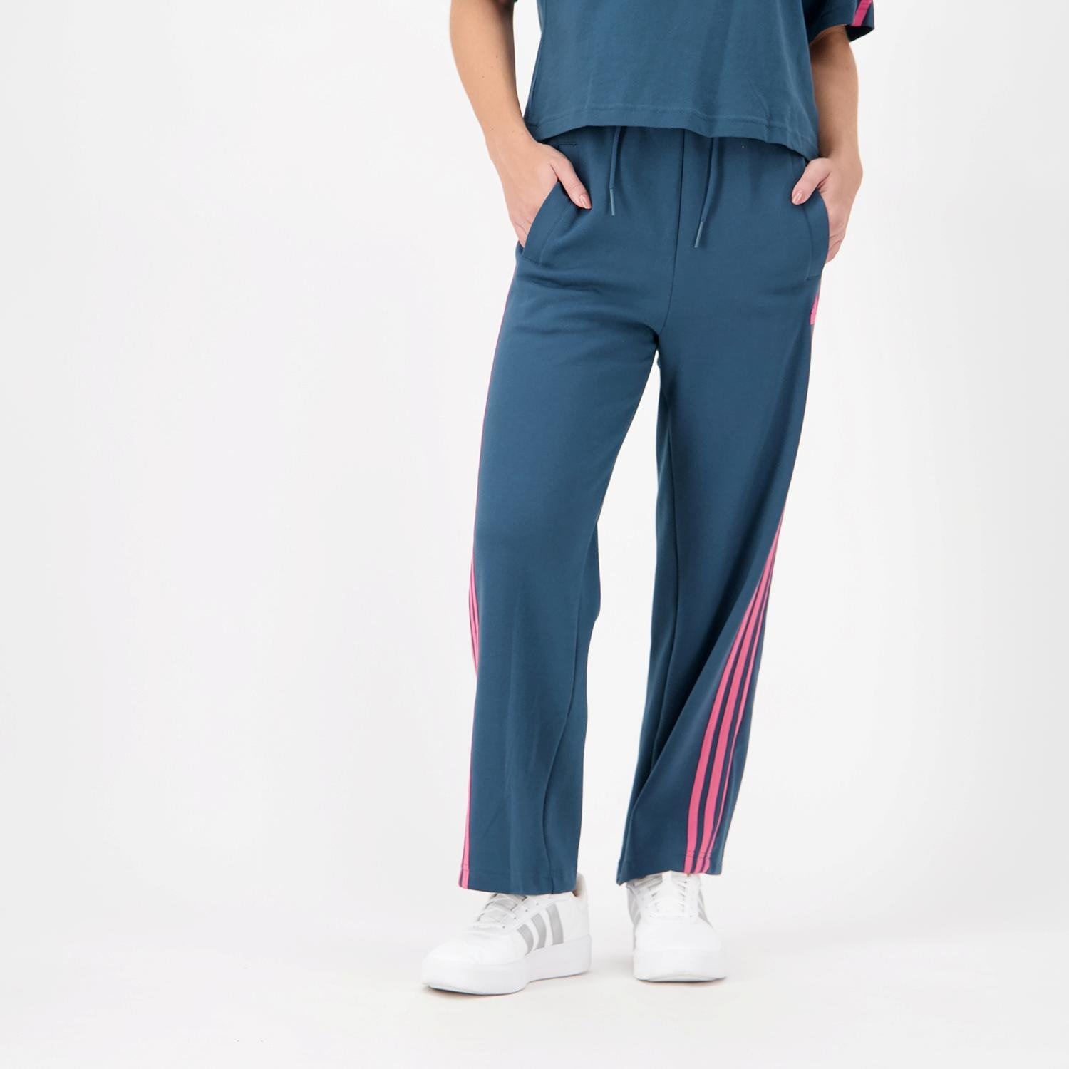 adidas Adidas fi 3-stripes joggingbroek blauw/roze dames