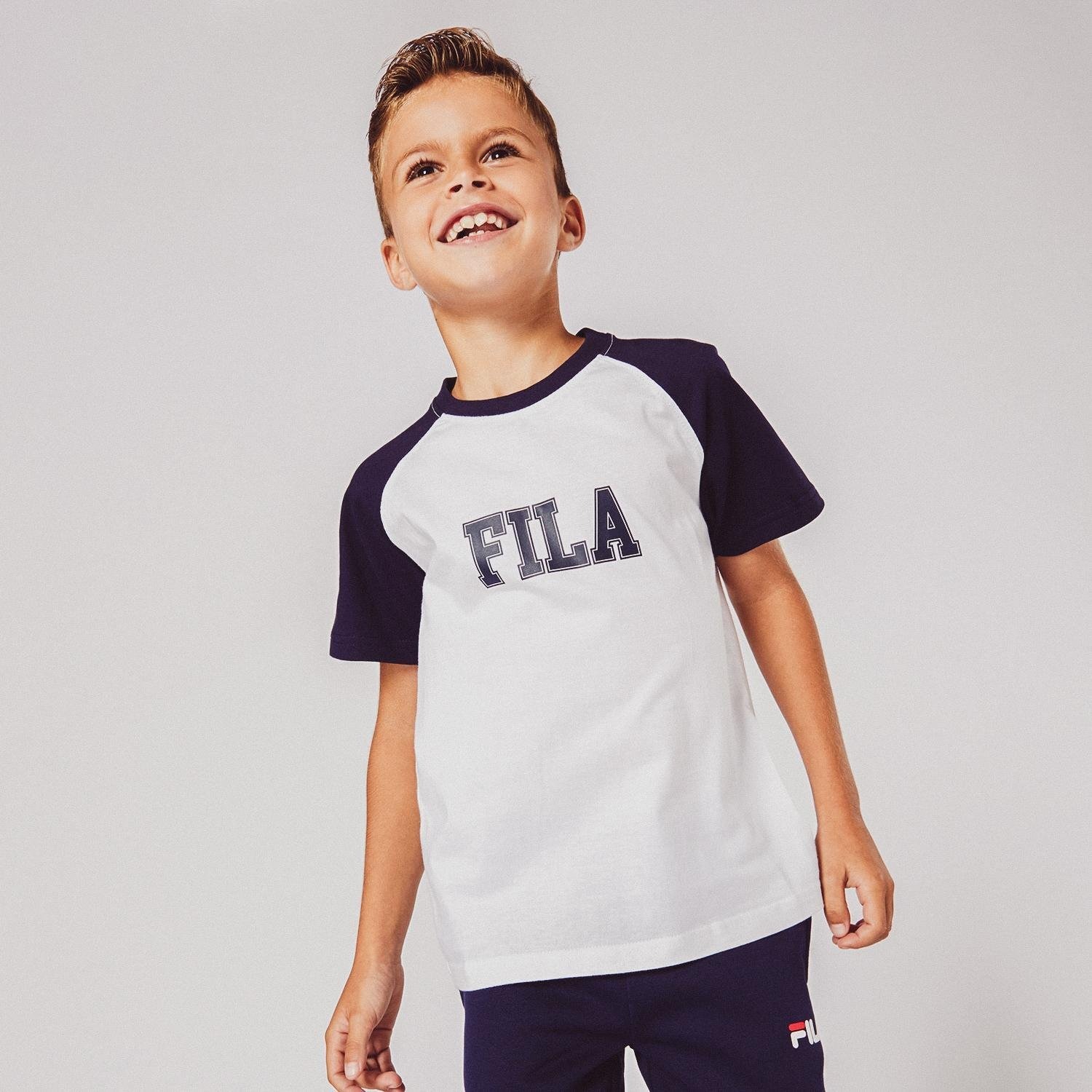 Fila Fila julius shirt wit/blauw kinderen kinderen