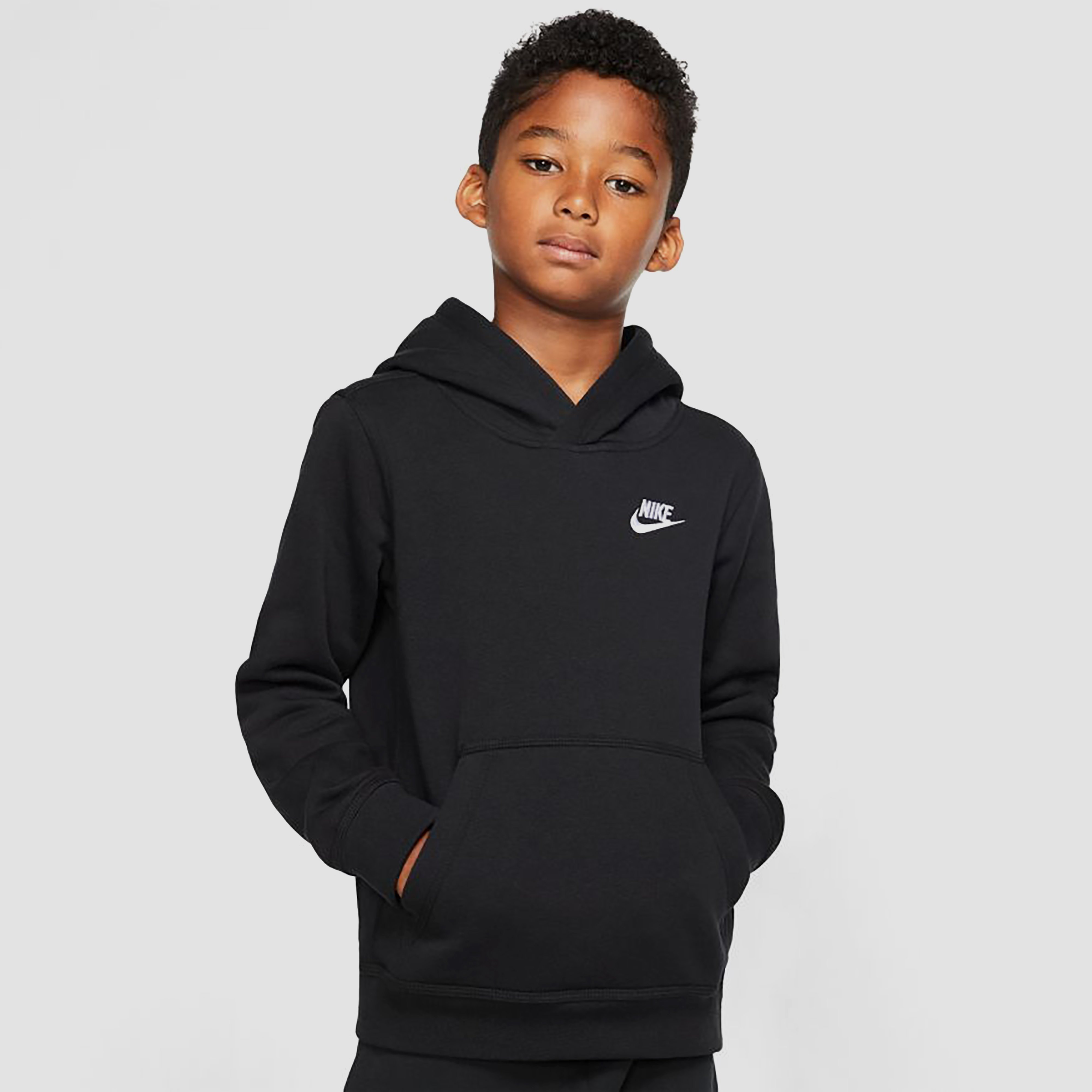 Nike sportswear club trui zwart kinderen