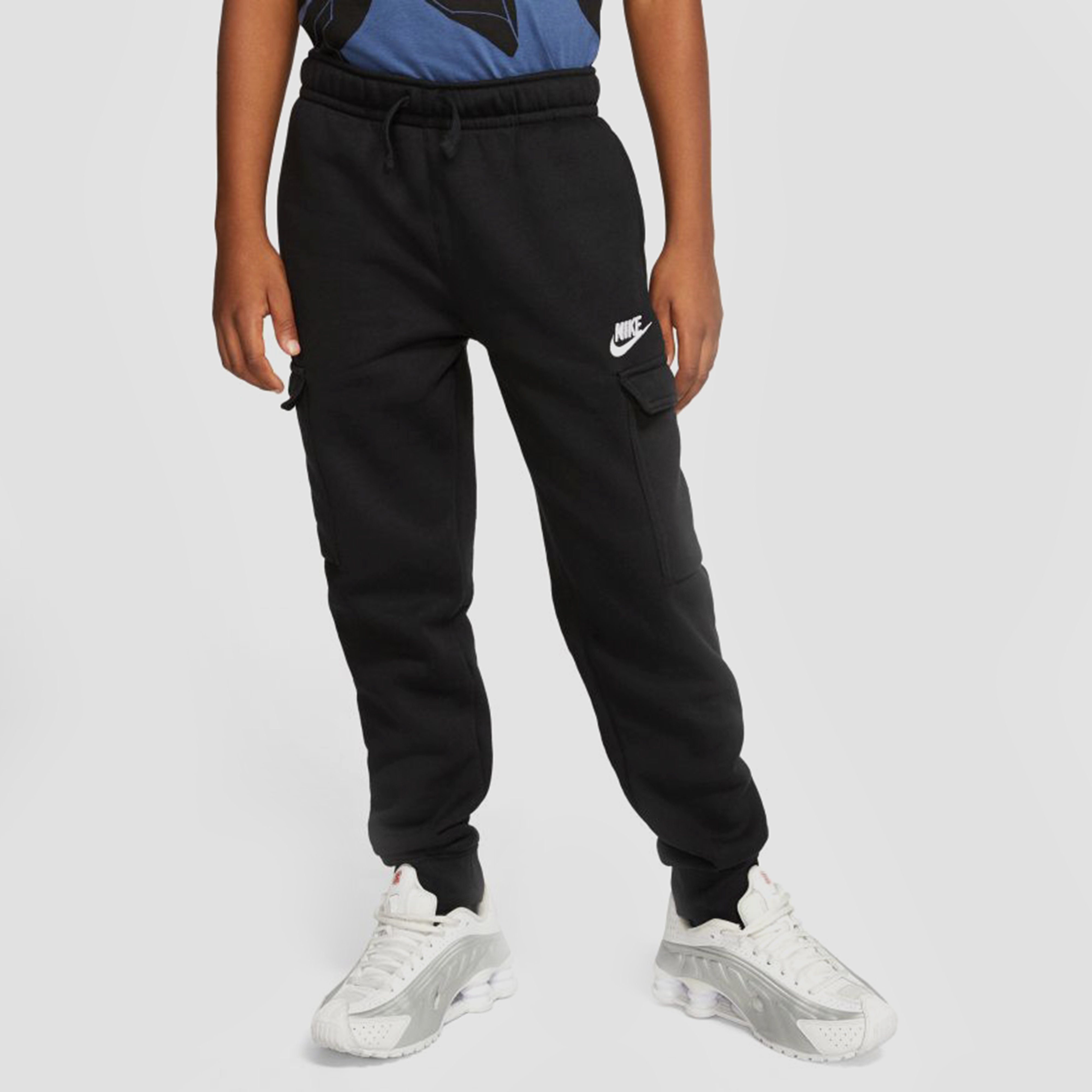 NIKE SPORTSWEAR CLUB CARGO JOGGINGBROEK ZWART KINDEREN