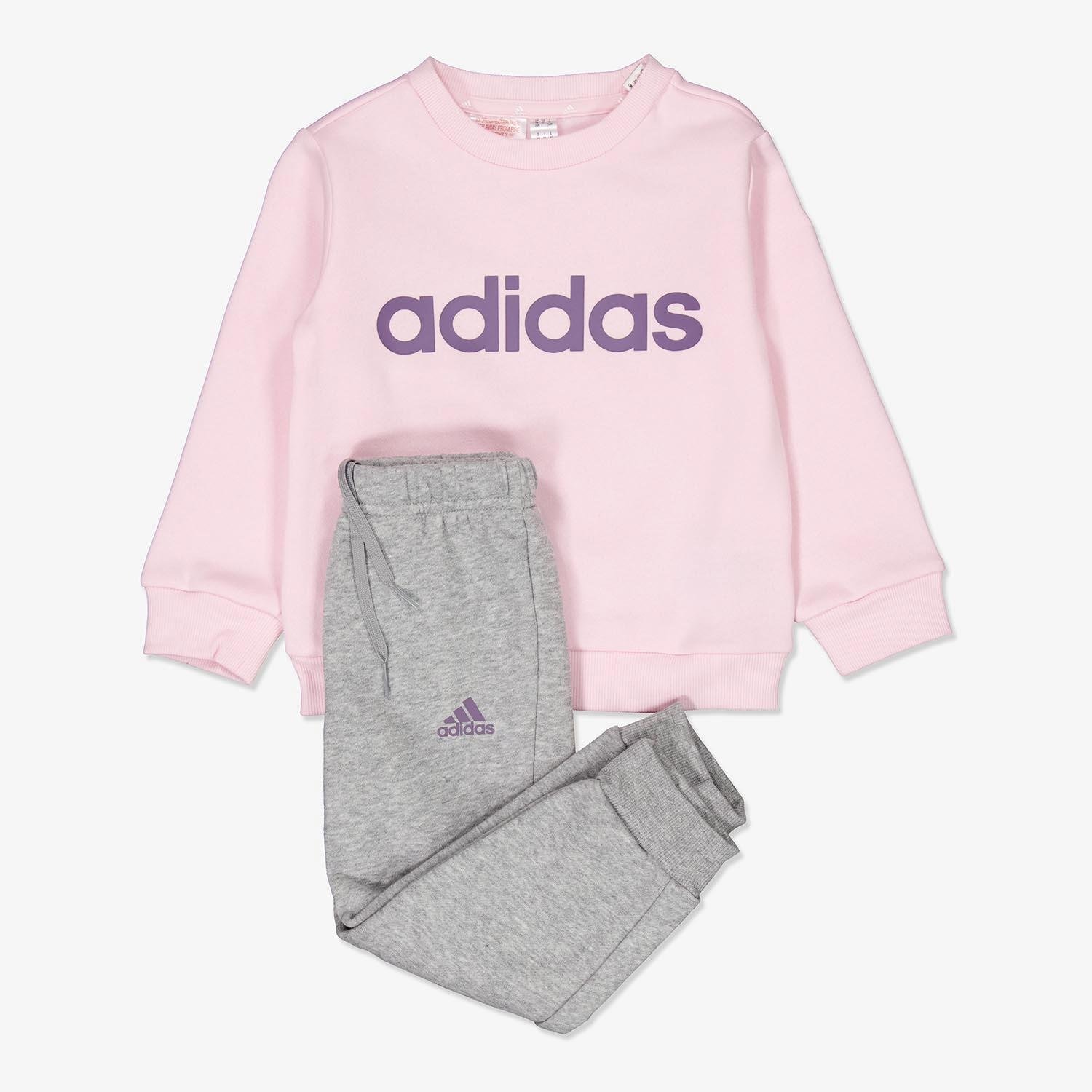 adidas Adidas joggingpak roze/grijs baby kinderen