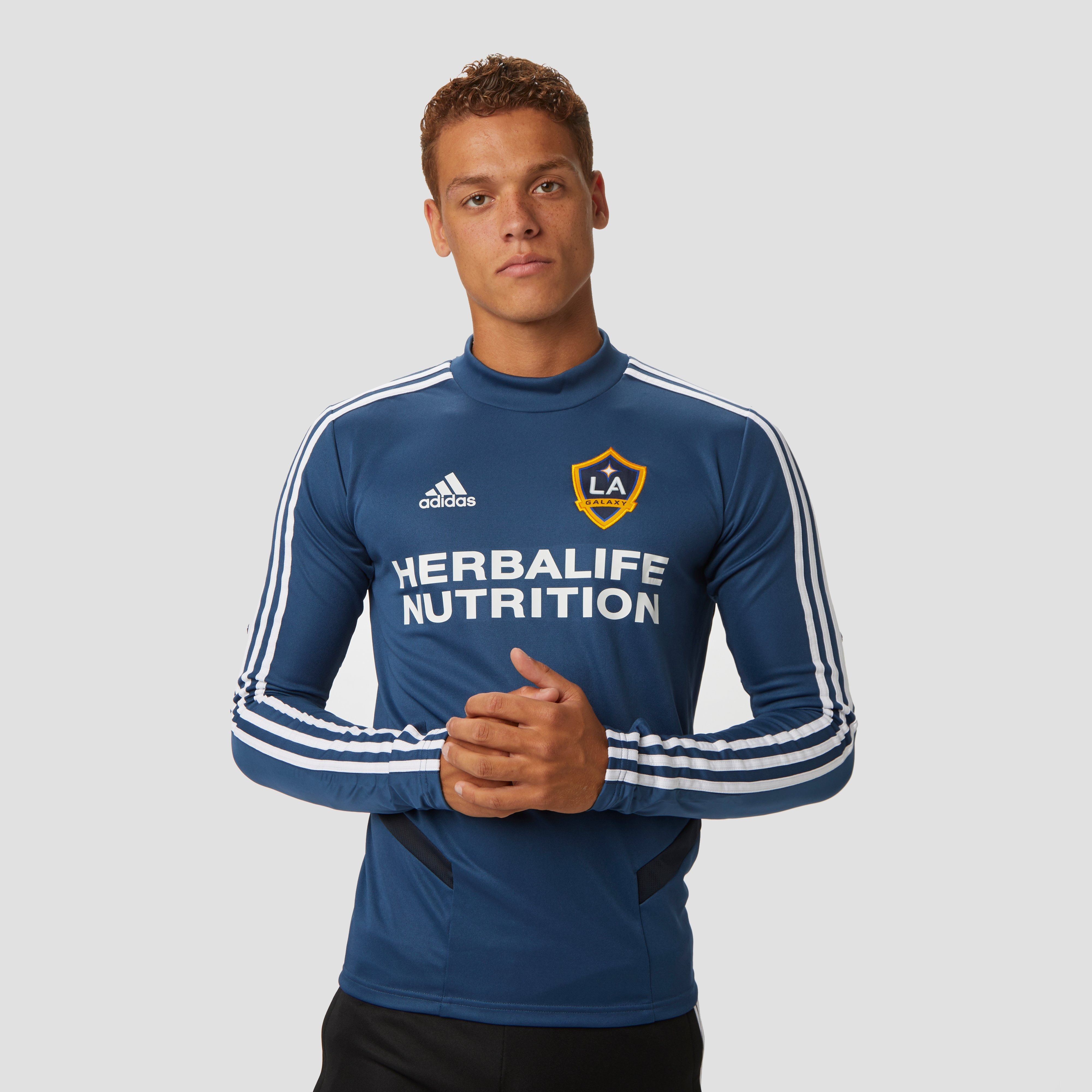 Adidas Los Angeles Galaxy Trainingstop 19 20 Blauw Heren Aktiesport