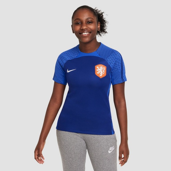 NIKE KNVB NEDERLAND DRI-FIT STRIKE TRAININGSSHIRT BLAUW KINDEREN knvb trainingsshirt