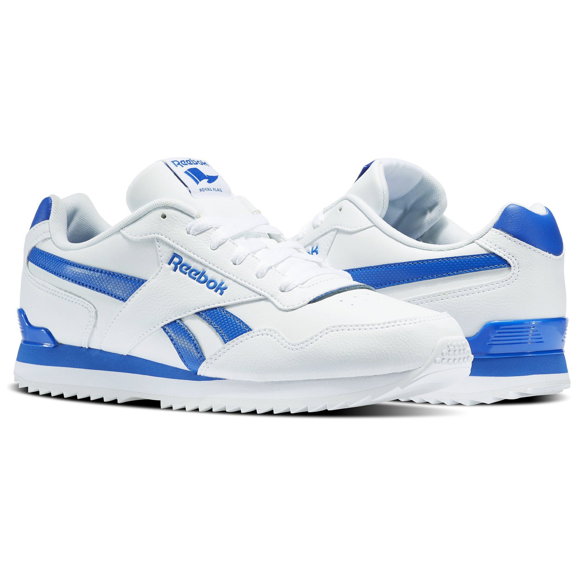 reebok classic white with blue