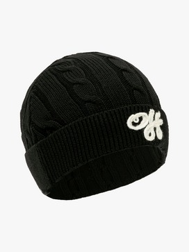 Off Logo Cable Knit Beanie
