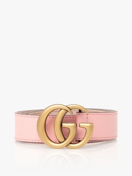 Gold GG Marmont Leather Belt