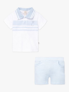 Baby Stripe Polo Top & Shorts Set