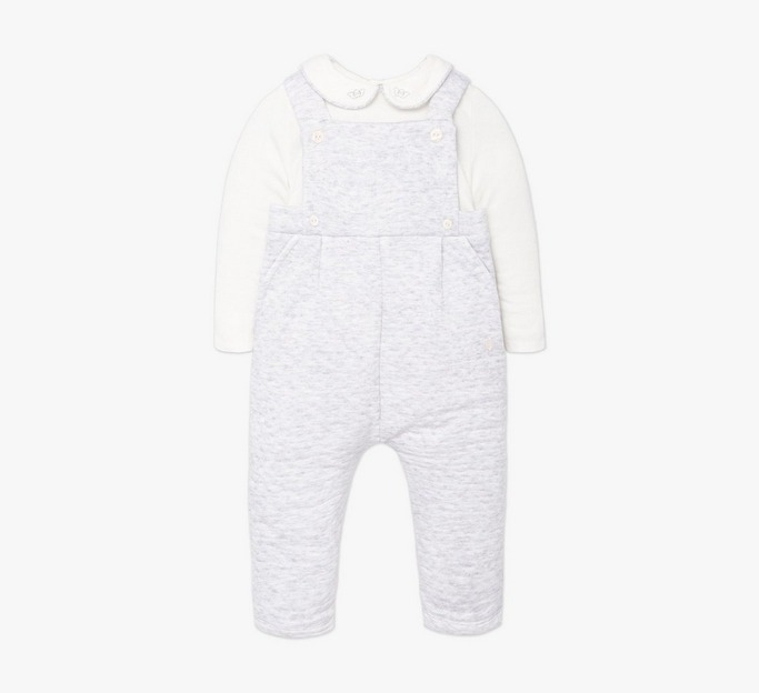 Baby L/S Polo Dungaree Coverall