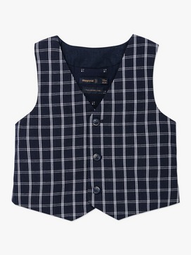 Baby Check Tailored Linen Vest