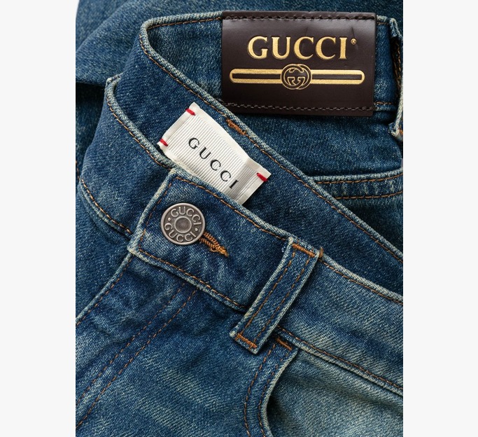 Embroidered Pocket Skinny Jeans