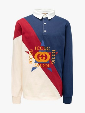 Vintage Logo Star Long Sleeve Polo Shirt