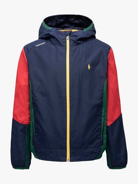 Colour-Block Pony Logo Rain Jacket