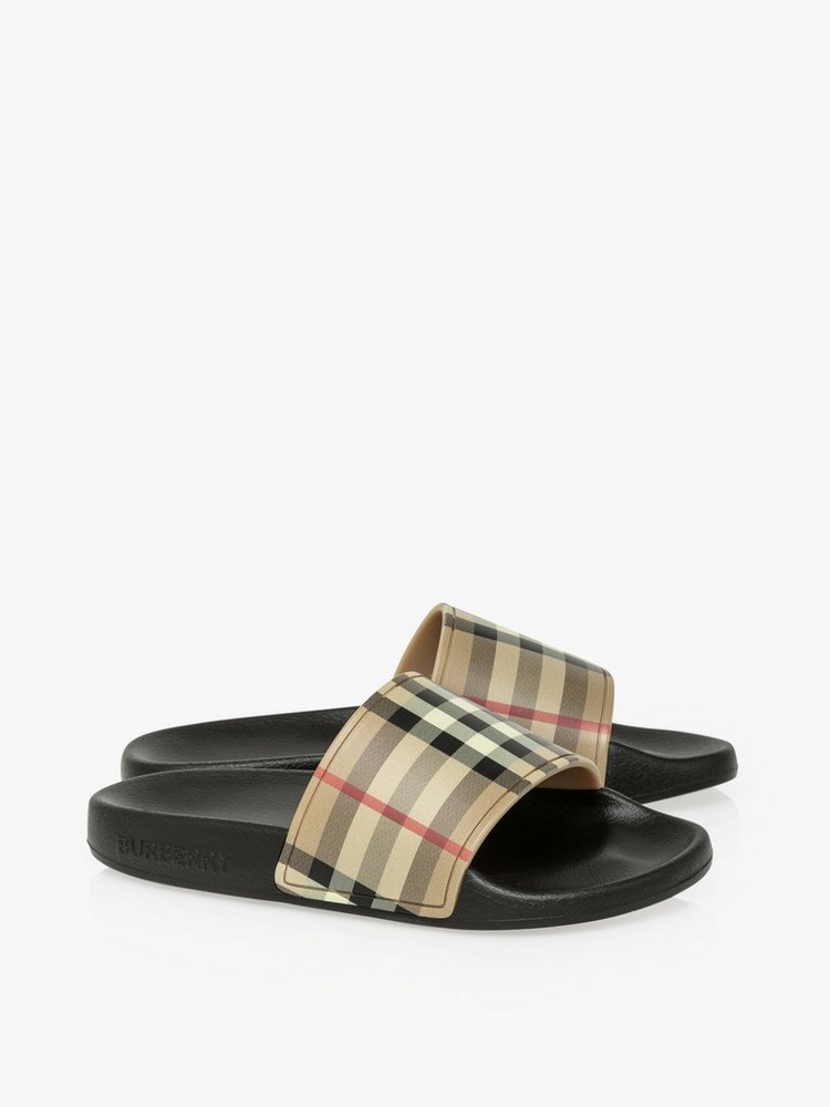 Burberry Furley Vintage Check Sliders - BEIGE - Size 34 (UK 2), BEIGE product