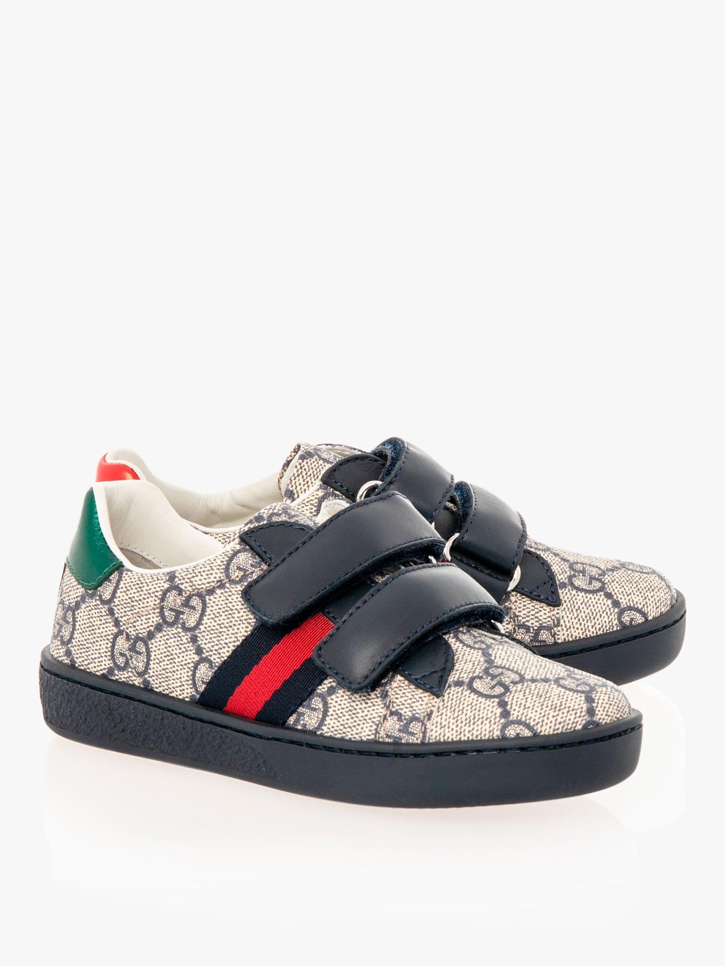 gucci navy trainers