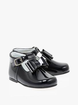 Bow Patent T-Bar Shoes