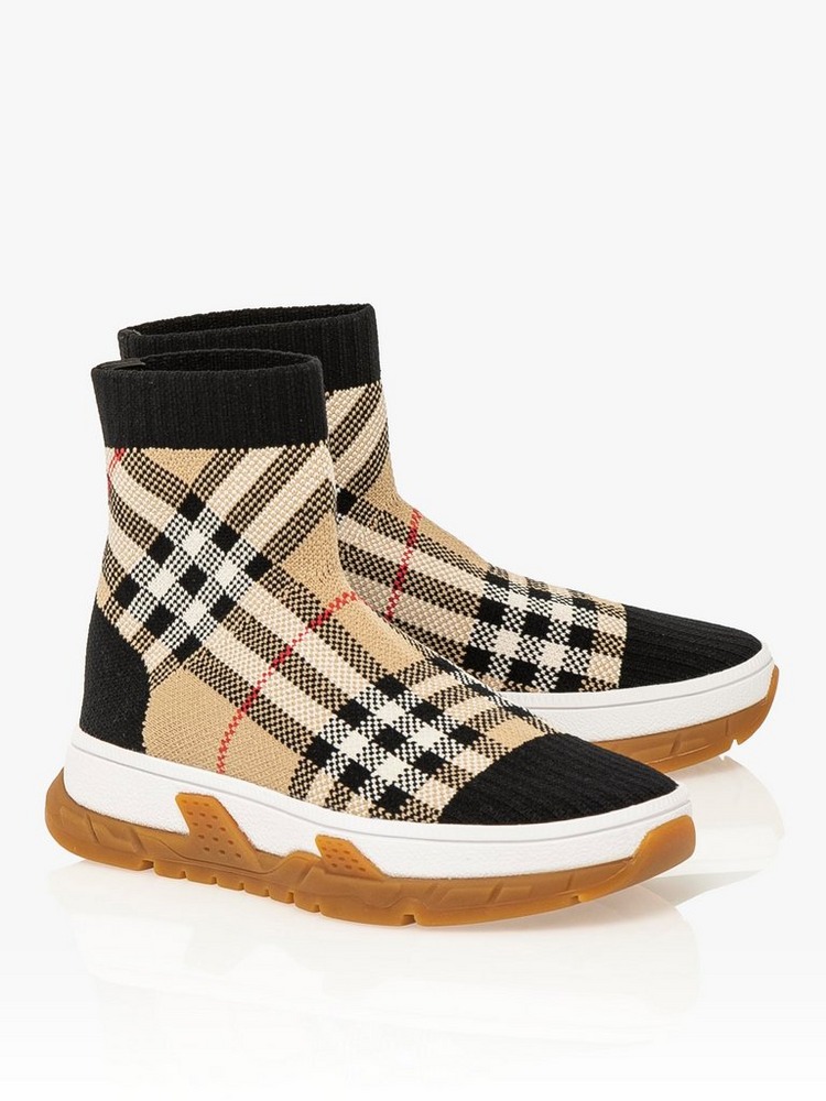 Burberry Vintage Check Sock Trainers - BEIGE - Size 27 (UK 9), BEIGE product