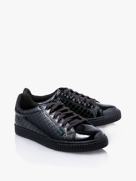 Tovni Quilted Patent Lace-Up Shoes