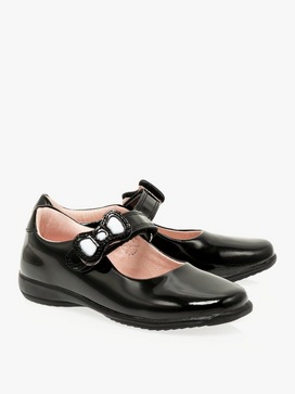 Colourissima Bow Patent Leather School Shoes