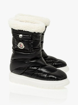 Felt Logo Quilted Snow Boots