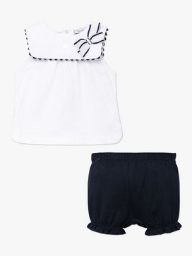 Baby Contrast Top & Shorts 2-Piece Set