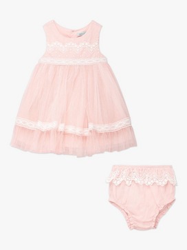 Baby Embroidered Tulle Dress & Bloomers 2-Piece Set