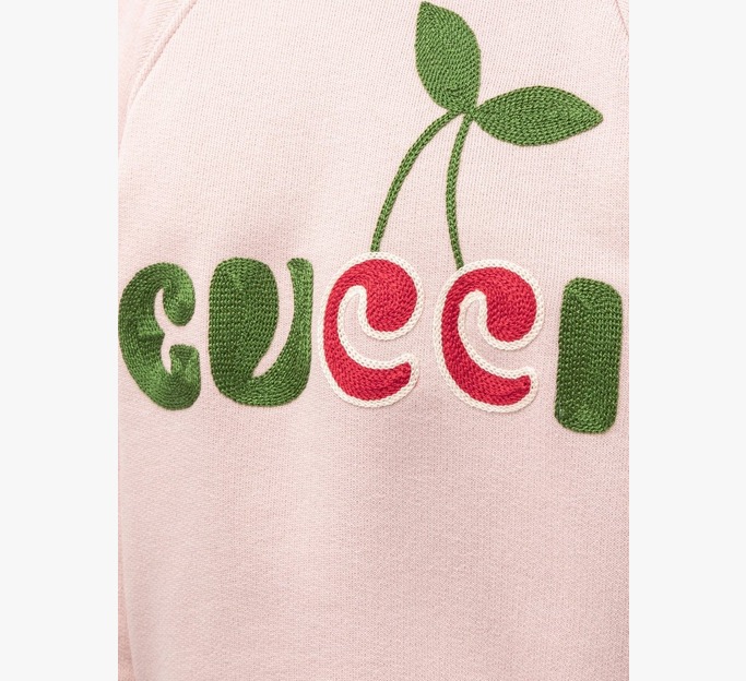 Baby Embroidered Cherry GG Sweatshirt