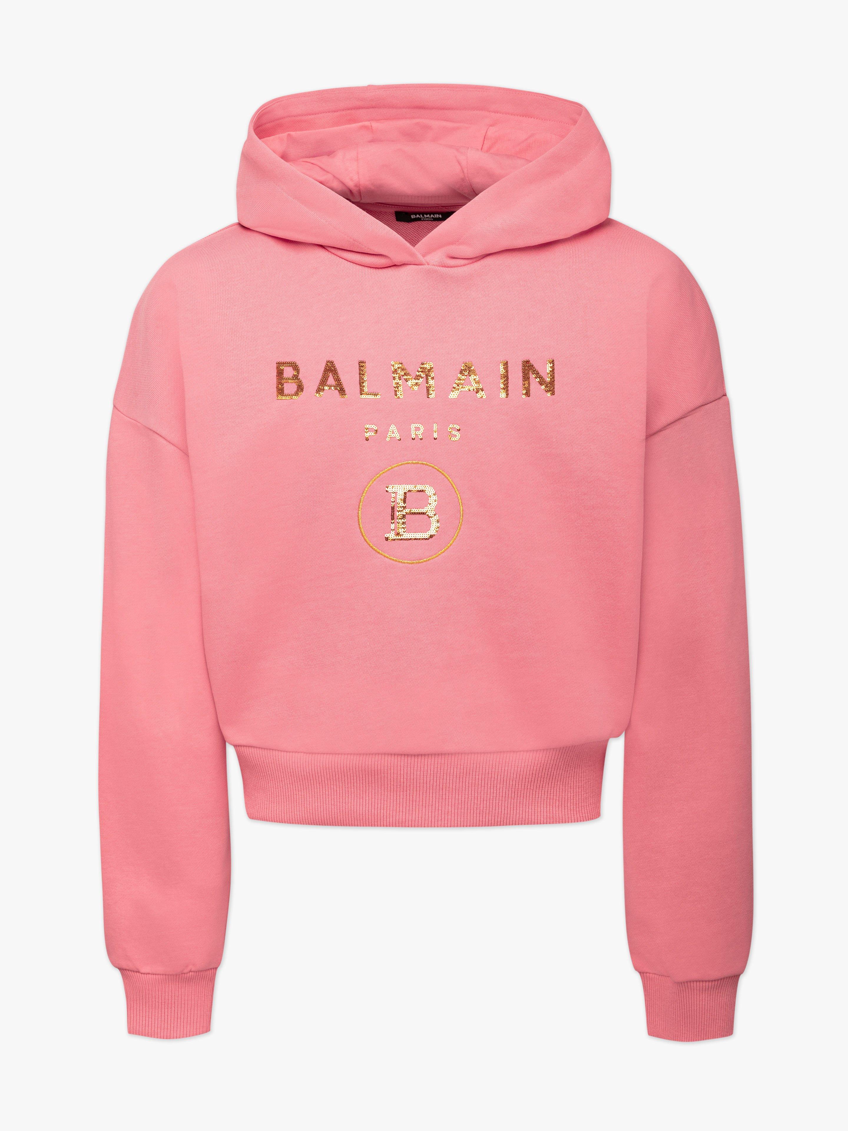 pink balmain hoodie